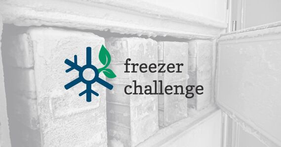 Freezer challenge logo with freezer background